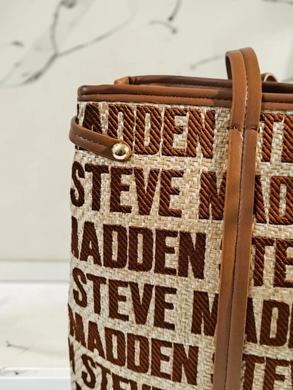 Steve Madden DO371430 Brown Bmelrose Nutshell Satchel Bag